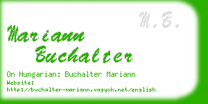 mariann buchalter business card